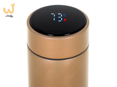 Kubek bidon termiczny termos smart LED 500ml złoty Kubek bidon termiczny termos smart LED 500ml złoty