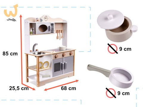 Kuchnia dla dzieci drewniana MDF LULILO KUKETO akcesoria 85cm Kuchnia dla dzieci drewniana MDF LULILO KUKETO akcesoria 85cm