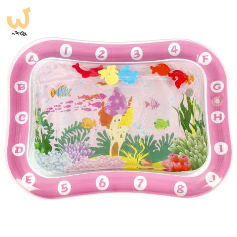 Mata wodna sensoryczna dmuchana dla niemowląt wodny świat XXL 64x50 cm Mata wodna sensoryczna dmuchana dla niemowląt wodny świat XXL 64x50 cm