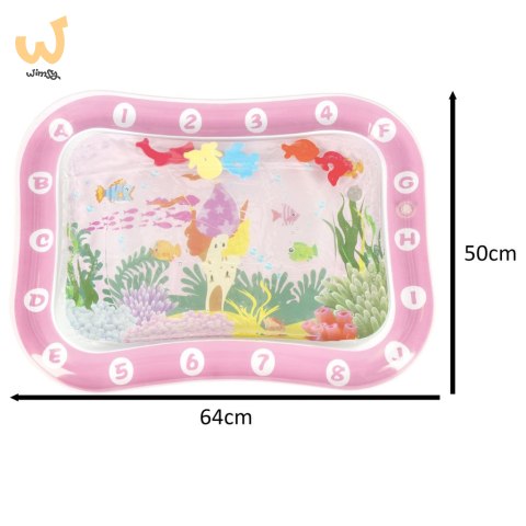 Mata wodna sensoryczna dmuchana dla niemowląt wodny świat XXL 64x50 cm Mata wodna sensoryczna dmuchana dla niemowląt wodny świat XXL 64x50 cm
