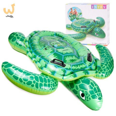Materac dmuchany do pływania ponton dla dzieci z uchwytami żółw 150cm 3+ INTEX Materac dmuchany do pływania ponton dla dzieci z uchwytami żółw 150cm 3+ INTEX