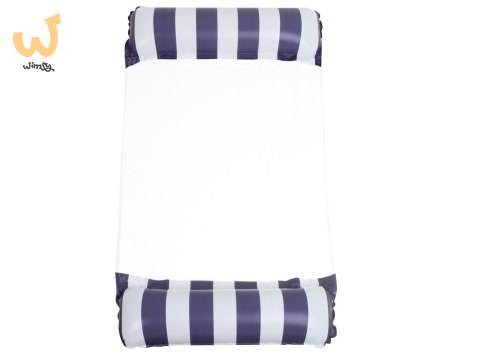 Materac dmuchany hamak wodny fotel krzesło do pływania 120 x 70 cm granatowy Materac dmuchany hamak wodny fotel krzesło do pływania 120 x 70 cm granatowy