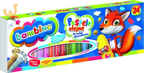 Pastele olejne kredki pastelowe Bambino 24 kolory Pastele olejne kredki pastelowe Bambino 24 kolory