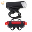 RALLEX Lampka rowerowa LED zestaw tył-przód na rower kierownicę USB
