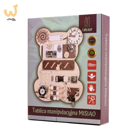 Tablica manipulacyjna sensoryczna LULILO MISIAO Tablica manipulacyjna sensoryczna LULILO MISIAO
