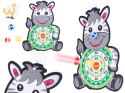 Tarcza Dart z rzutkami piłkami na rzep zebra