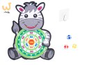 Tarcza Dart z rzutkami piłkami na rzep zebra