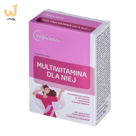 Novativ Multiwitamina dla Niej, 60 tabletek powlekanych Novativ Multiwitamina dla Niej, 60 tabletek powlekanych