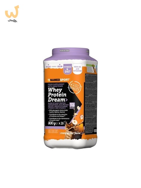 Odżywka białkowa NAMEDSPORT Whey protein dream / orzech laskowy 800g