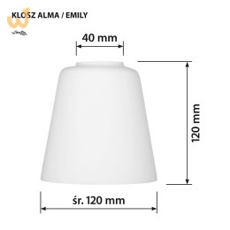 Klosz do lampy EMILY
