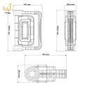 MACLEAN LAMPA ROBOCZA WARSZTATOWA LED COB 300 LM, 3 TRYBY ŚWIECENIA, ZASILANIE 4XAA, TEMP. BARW.6500K MCE439