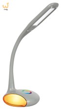 Nowoczesna lampka na biurko wielokolorowa RGB LED Activejet VENUS RGB szara z funkcją oświetlenia nocnego