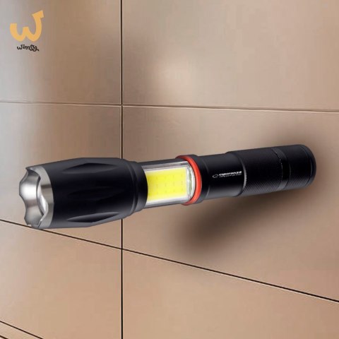ESPERANZA ALUMINIOWA LATARKA ZE ŚWIATŁEM BOCZNYM COB DIONE EOT070 ESPERANZA ALUMINIOWA LATARKA ZE ŚWIATŁEM BOCZNYM COB DIONE EOT070