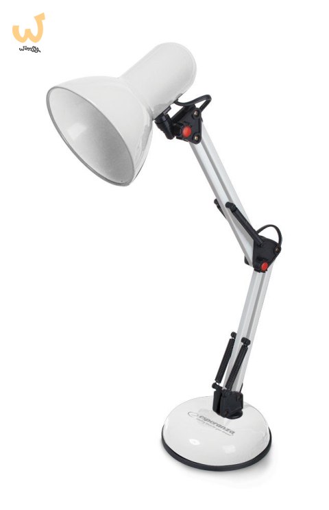 ESPERANZA LAMPKA BIURKOWA E27 AVIOR BIAŁA ELD112W ESPERANZA LAMPKA BIURKOWA E27 AVIOR BIAŁA ELD112W