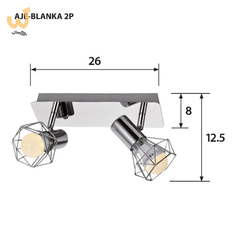 Listwa Activejet AJE-BLANKA 2P (80 W; E14 x 2) Listwa Activejet AJE-BLANKA 2P (80 W; E14 x 2)