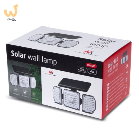 MACLEAN SOLARNA LAMPA LED Z CZUJNIKIEM RUCHU IP65 4W 3 TRYBY PRACY MCE615 MACLEAN SOLARNA LAMPA LED Z CZUJNIKIEM RUCHU IP65 4W 3 TRYBY PRACY MCE615