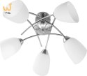 Żyrandol klasyczna lampa sufitowa wisząca Activejet NIKITA Nikiel 5xE27 do salonu