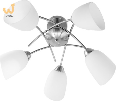 Żyrandol klasyczna lampa sufitowa wisząca Activejet NIKITA Nikiel 5xE27 do salonu Żyrandol klasyczna lampa sufitowa wisząca Activejet NIKITA Nikiel 5xE27 do salonu