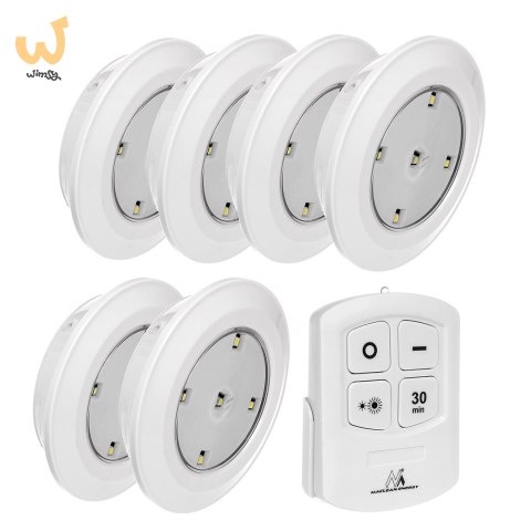 MACLEAN 6X LAMPKA LED NA BATERIE BEZPRZEWODOWA Z PILOTEM MCE165 MACLEAN 6X LAMPKA LED NA BATERIE BEZPRZEWODOWA Z PILOTEM MCE165