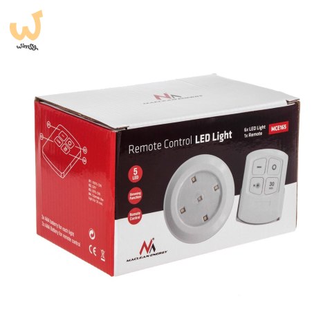 MACLEAN 6X LAMPKA LED NA BATERIE BEZPRZEWODOWA Z PILOTEM MCE165 MACLEAN 6X LAMPKA LED NA BATERIE BEZPRZEWODOWA Z PILOTEM MCE165