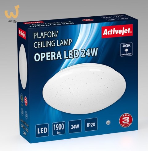 Nowoczesny plafon sufitowy LED Activejet OPERA 24W Nowoczesny plafon sufitowy LED Activejet OPERA 24W