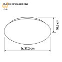 Nowoczesny plafon sufitowy LED Activejet OPERA 24W