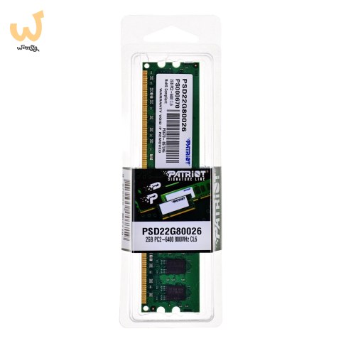 Pamięć Patriot Memory Signature PSD22G80026 (DDR2 DIMM; 1 x 2 GB; 800 MHz; CL6)