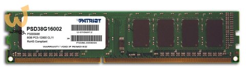 Pamięć Patriot Memory Signature PSD38G16002 (DDR3 DIMM; 1 x 8 GB; 1600 MHz; CL11)
