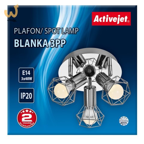 Plafon Activejet AJE-BLANKA 3PP (120 W; E14 x 3) Plafon Activejet AJE-BLANKA 3PP (120 W; E14 x 3)