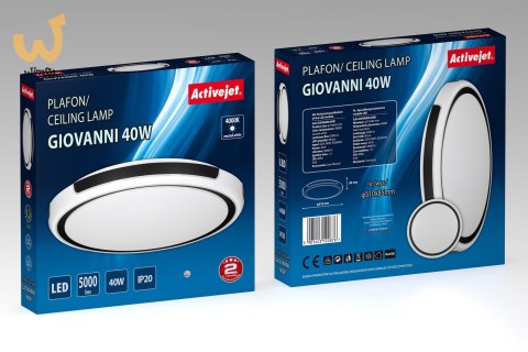 Plafon LED Activejet AJE-GIOVANNI 40W Plafon LED Activejet AJE-GIOVANNI 40W