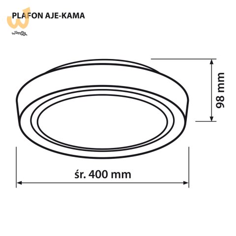 Plafon sufitowy LED Activejet AJE-KAMA 24W Plafon sufitowy LED Activejet AJE-KAMA 24W