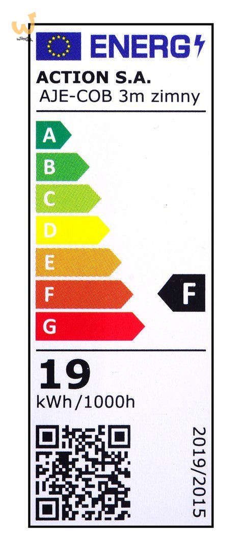 Taśma LED COB 3m z zasilaczem barwa zimna IP20 Taśma LED COB 3m z zasilaczem barwa zimna IP20
