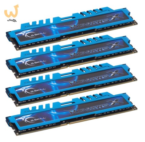 Zestaw pamięci G.SKILL RipjawsX F3-1600C9Q-32GXM (DDR3 DIMM; 4 x 8 GB; 1333 MHz; CL9) Zestaw pamięci G.SKILL RipjawsX F3-1600C9Q-32GXM (DDR3 DIMM; 4 x 8 GB; 1333 MHz; CL9)