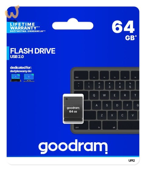 GOODRAM FLASHDRIVE PICCOLO 64GB UPI2 BLACK USB 2.0 GOODRAM FLASHDRIVE PICCOLO 64GB UPI2 BLACK USB 2.0