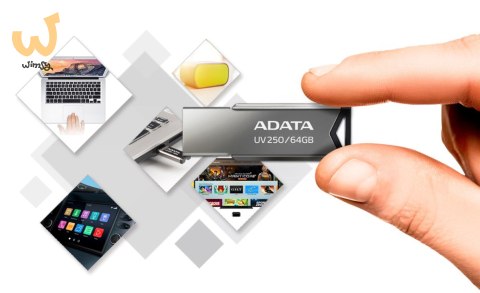 Pendrive ADATA UV250 AUV250-32G-RBK (32GB; USB 2.0; kolor srebrny) Pendrive ADATA UV250 AUV250-32G-RBK (32GB; USB 2.0; kolor srebrny)