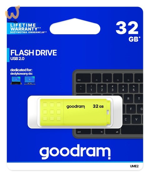 Pendrive GoodRam UME2 UME2-0320Y0R11 (32GB; USB 2.0; kolor żółty) Pendrive GoodRam UME2 UME2-0320Y0R11 (32GB; USB 2.0; kolor żółty)