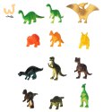Figurki zwierzęta morskie dzikie zagrodowe dinozaury zestaw mix 48sztuk