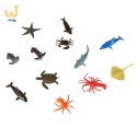 Figurki zwierzęta morskie dzikie zagrodowe dinozaury zestaw mix 48sztuk