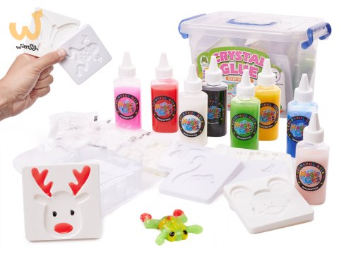 Klej żel kryształowy 3D crystal glue kreatywny zestaw w wiaderku 26el. Klej żel kryształowy 3D crystal glue kreatywny zestaw w wiaderku 26el.