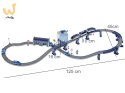 Kolejka elektryczna pociąg policja autka 92 elementy ~300cm