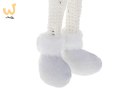 Krasnal skrzat świąteczny z brodą biały 47cm
