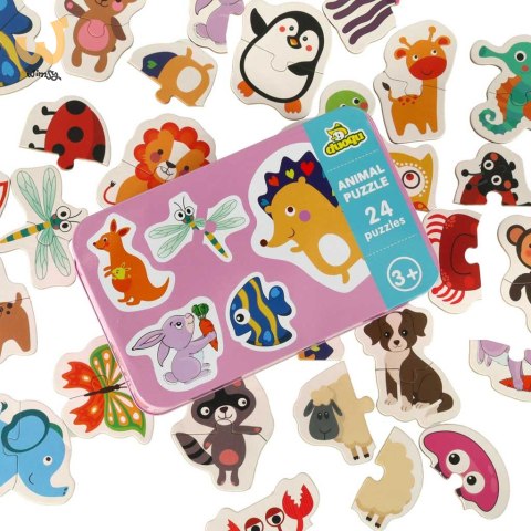 Puzzle w puszce zwierzątka 24 puzzle Puzzle w puszce zwierzątka 24 puzzle