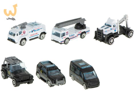 Transporter samolot + 6 aut policja bok/przód Transporter samolot + 6 aut policja bok/przód