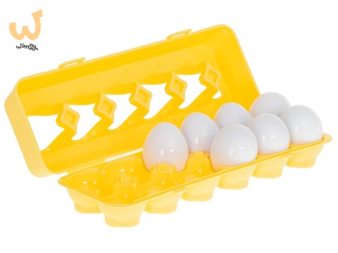 Układanka edukacyjna sorter dopasuj kształty jajka 12 sztuk Układanka edukacyjna sorter dopasuj kształty jajka 12 sztuk