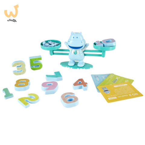 Waga szalkowa edukacyjna nauka liczenia hipopotam mini Waga szalkowa edukacyjna nauka liczenia hipopotam mini