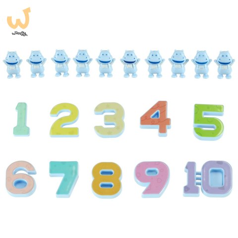 Waga szalkowa edukacyjna nauka liczenia hipopotam mini Waga szalkowa edukacyjna nauka liczenia hipopotam mini