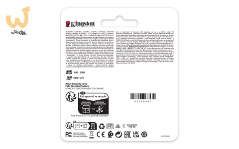 KINGSTON microSDXC Canvas 512GB React Plus UHS-II 280R/150W U3 V60 for Full HD/4K KINGSTON microSDXC Canvas 512GB React Plus UHS-II 280R/150W U3 V60 for Full HD/4K