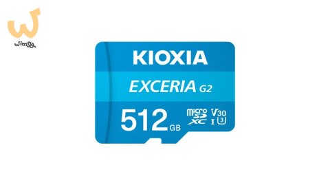 KIOXIA 512GB microSD KIOXIA Exceria (gen 2) UHS I U3 V30 with adapter