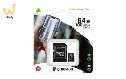 Karta pamięci z adapterem Kingston Canvas Select Plus SDCS2/64GB (64GB; Class 10, Class U1, V10; + adapter) Karta pamięci z adapterem Kingston Canvas Select Plus SDCS2/64GB (64GB; Class 10, Class U1, V10; + adapter)