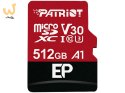 Karta pamięci z adapterem Patriot Memory EP Pro PEF512GEP31MCX (512GB; Class 10, Class A1, Class U3, V30; Adapter, Karta pamięci